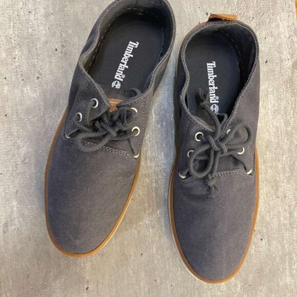 TIMBERLAND MEN'S HOOK SET LOW LACE SNEAKER BLACK CANVAS A6CNJ-EK7 ALL SIZES - Picture 2 of 7